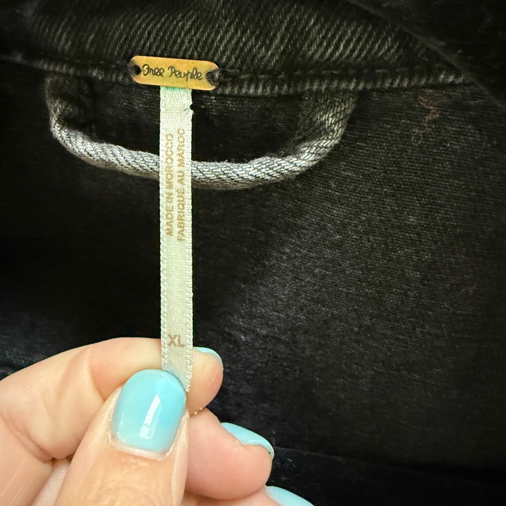 Women’s free people black denim rumors jacket - Picture 3 of 6